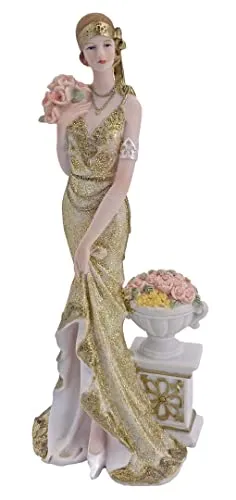abc HOME | Dekofigur Dame | 1920er Stil | 22 cm H