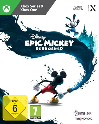 Disney Epic Mickey: Rebrushed - Xbox Series X - Action-Adventure-Spiel mit neu gestaltetem Wasteland, verbesserten Grafiken und neuen Fähigkeiten. Erlebe die Magie von Disney mit dem magischen Pinsel und treffe ikonische Charaktere!