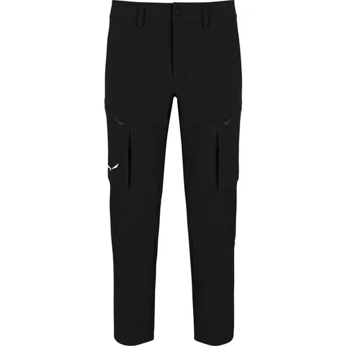 Salewa Puez Durastretch Cargo Hose für Männer - Schwarz, XL - Wanderhosen mit ergonomischem Bund und zwei-Wege-Stretch für optimale Bewegungsfreiheit. Schnelltrocknendes und winddichtes Material, ideal für aktive Abenteuer in der Natur.