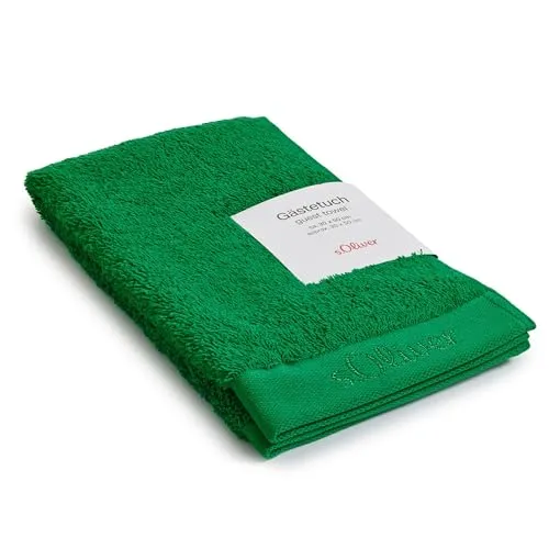s.Oliver Gästehandtuch 30x50 cm - 100% Baumwolle, 600 g/m², weich & saugstark, Gästetuch grün