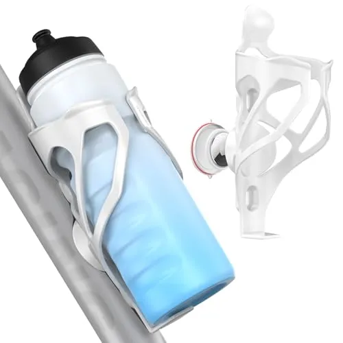 MoKo Fahrrad Flaschenhalter mit Tracker-Fach, 500ml PET Flaschen 6,5-7cm | Verstecktes Tracker-Fach für AirTag/Tile, passend für 500 ml PET Flaschen 6,5-7 cm, robustes PC, MTB & E-Bike kompatibel