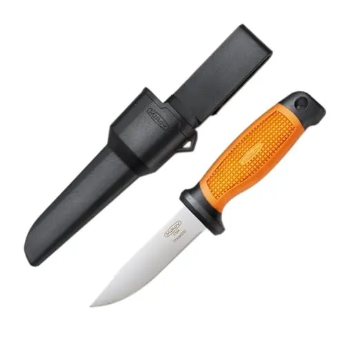 Mikov Tradition 1794 Outdoormesser, Orange, rostfreie feststehende 10 cm Klinge, Messerhülle, Arbeitsmesser, Messer für: Camping, Abenteuer, Wandern, DYKA 393-NH-10 BRIGAND orange