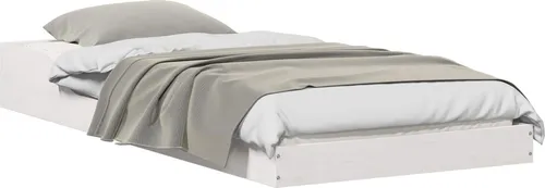 vidaXL Bettgestell aus massivem Kiefernholz in Weiß von vidaXL