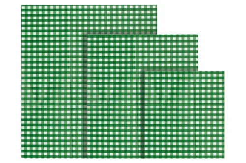Io Nova Bienenwachstuch Größen S(18x20cm),M(25x28cm),L(33x33cm), grün/weiß, 3-teilig (1 Set)