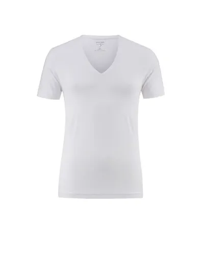 OLYMP Herren T-Shirt Langarm Level.Five - Einfarbig, Body fit, Weiss 00, S - T-Shirts für Herren mit perfekter Body fit Passform, ideal für einen stilvollen Look. Pflegeleicht und bequem für den Alltag.