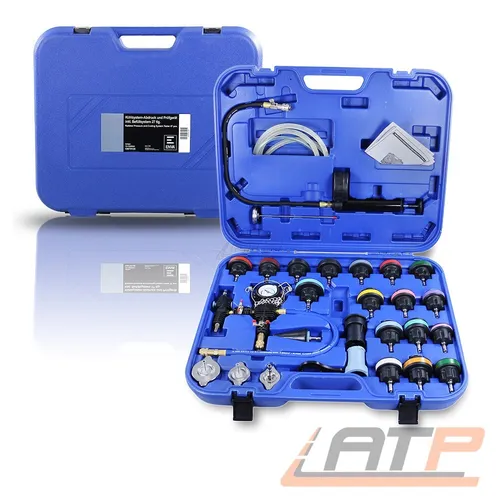 ENVA KÜHLSYSTEM PRÜFGERÄT 28-tlg. BEFÜLLGERÄT ABDRÜCKGERÄT TESTER PRÜFER