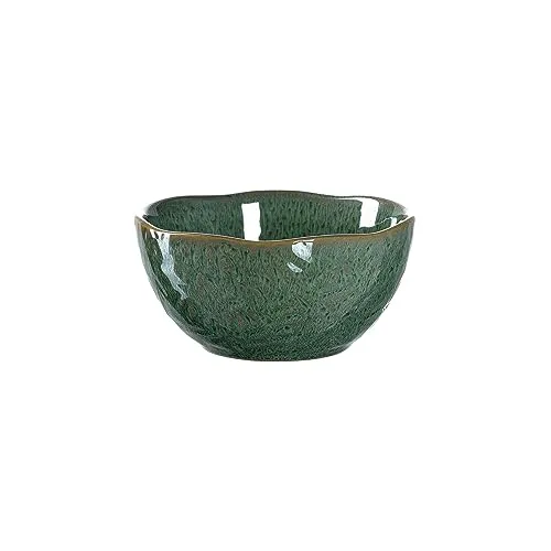 Leonardo Matera Keramik-Schale, 1 Stück, spülmaschinengeeignetes Dessert-Schälchen, 1 mikrowellenfeste Snackschale, grün Ø 12 cm 380 ml, 018583