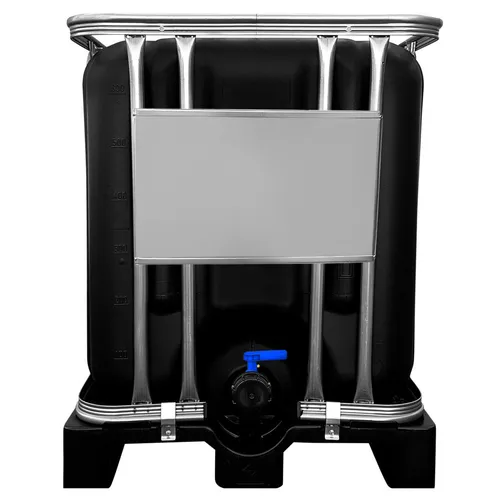 WERIT 600l IBC Container »SCHWARZ« DN225/80 auf PE-Palette NEU 202-HE4F0YA6