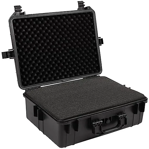 SEVICO Universalbox Kamera-Schutzkoffer robuste Schutzkoffer aus Kunststoff mit Schaumstoffpolsterung und Druckausgleichsventil - Ideal für Elektronik und Kameraausrüstung Outdoor-Fotokoffer