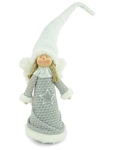 Riffelmacher & Weinberger Dekofigur Engel Lilly Grau Weiß 30 cm | 70190