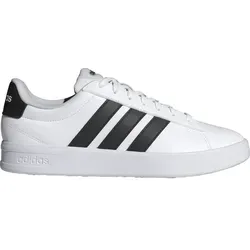 adidas Herren Grand Court 3.0 Schuhe – FTWR White/Core Black, 40 2/3 EU - Stylische Sneakers für Herren mit regulärem Schnitt, aus hochwertigem Synthetikleder und bequemer CLOUDFOAM Dämpfung – ideal für den Alltag.