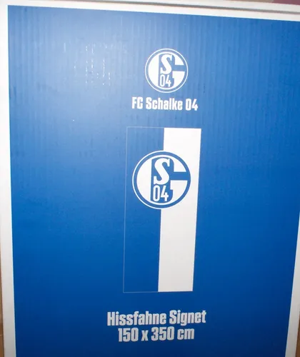 FC Schalke 04 Hissfahne Signet 150x350 cm in blau von FC Schalke 04