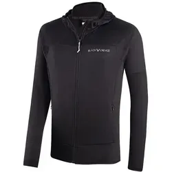 Black Crevice Herren Second Layer mit Kapuze - Leichte Waffeljacke in black/white, Größe XL - Outdoor Jacken für Herren - Atmungsaktive und schnelltrocknende Waffeljacke für höchsten Tragekomfort bei Outdoor-Aktivitäten.