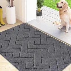 FCSDETAIL Schmutzfangmatte 60x90cm Grau – Rutschfeste und Waschbare Fußmatte - Die FCSDETAIL Schmutzfangmatte ist ideal für Eingangsbereiche. Ihre dichten Polyesterfasern fangen Schmutz und Feuchtigkeit ab, während die rutschfeste Rückseite sicheren Halt bietet. Pflegeleicht und robust – für ein sauberes Zuhause!