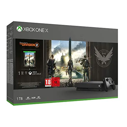 Xbox One X 1TB, schwarz - The Division 2 Bundle