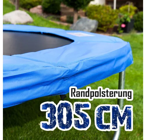 Trampolin-King Randabdeckung 305cm Blau (MS-12576) - Schützen Sie Ihr Trampolin mit dieser robusten Randabdeckung aus PVC. Sie bietet optimale Sicherheit und langlebigen Schutz für Ihre Sprungfläche. Maße: Ø 305 cm, Gewicht: 3320 g.