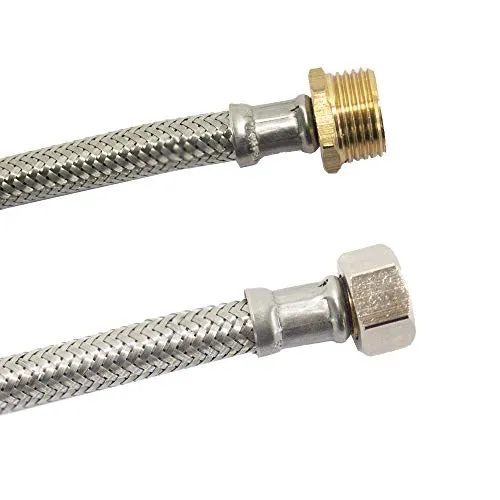 DN8 DVGW Panzerschlauch m. Edelstahlumflechtung 1/2