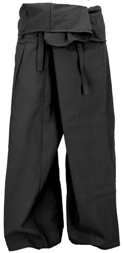 Extra lange Thai Fischerhose aus Baumwolle, Wickelhose, XXXL - Hosen im Ethno Style, aus 100% Baumwolle, fair gehandelt in Nepal. Ideal für ganzjährigen Komfort und entspannte Passform.