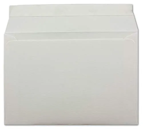 gerippte Briefumschläge DIN C6 Weiss - 11,4 x 16,2 cm - 100 g/m² Post-umschlag ohne Fenster Haftklebung mit Abziehstreifen - Colours-4-You 75
