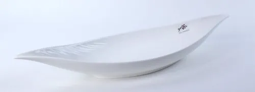 Sandra Rich Porzellanschale Boat Schale Porzellan Schiffchen weiß 46x15 cm