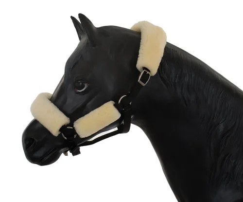 Engel Reitsport Reithalfter SET4 - Lammfell Halfter Schoner - Reithalfter mit 4-teiligem Lammfell-Set für optimalen Schutz und Komfort. Ideal zum Verhindern von Druckstellen und Hautirritationen, waschbar bei 30°C.