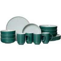 Ritzenhoff & Breker JASPER Kombiservice 16-teilig - grün - Services: Hochwertiges 16-teiliges Kombiservice aus Keramik mit edler Matt- und Glanzglasur, spülmaschinengeeignet und ideal für stilvolle Tischdekoration.