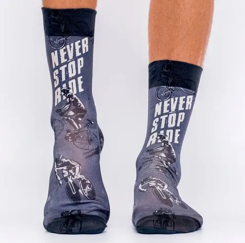 Herren WIGGLESTEPS Socken - One Size (Gr. 41/46) - Motiv: 03155 - Rennrad 1