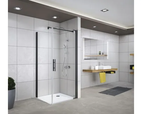 Breuer Europa Design Black Edition Drehtür für Seitenwand