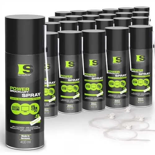 Spraytive Druckluftspray 400ml - Effizienter Elektronikreiniger - Hocheffizientes Druckluftspray zur schonenden Reinigung von empfindlicher Elektronik. Ideal für schwer erreichbare Stellen. Made in Germany.