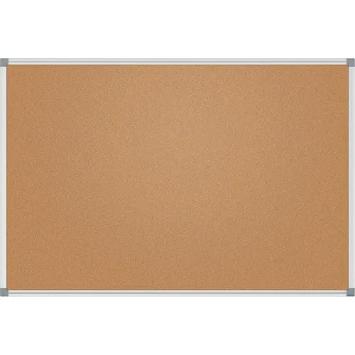 MAUL Pinnwand MAULstandard 90,0 x 60,0 cm - Kork braun, stabiler Aluminiumrahmen und vielseitige Einsatzmöglichkeiten