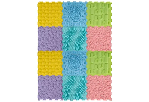 COSTWAY Sensorikmatte 6er Set – Modulare Spielmatte für Kinder