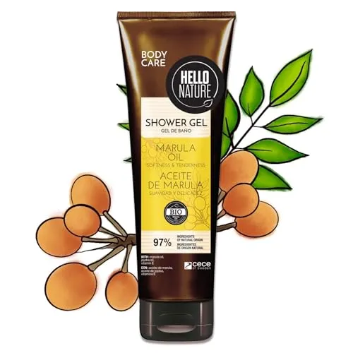 P-Beauty Naturkosmetik Duschgel mit Marula Öl - Veganes Shower Gel für Damen & Herren - Duschbad für trockene & sensible Haut feuchtigkeitsspendend, regenerierend (1x250ml)