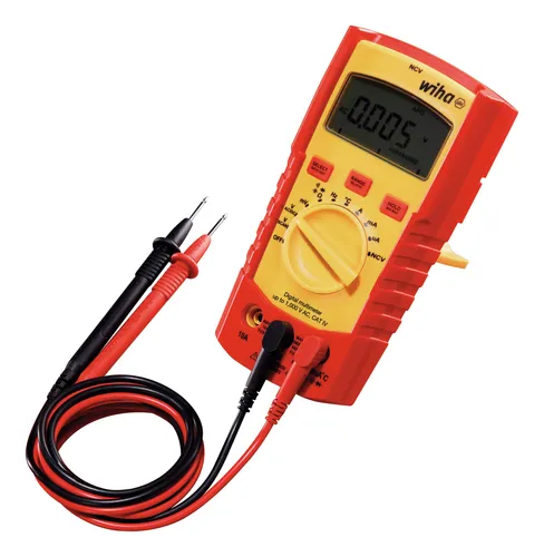 Wiha Digitales Multimeter 45215 - 1000 V AC - CAT IV - Spannungsprüfer mit True-RMS-Funktion für präzise Messungen. Große LCD-Anzeige und automatische Messbereichseinstellung erleichtern die Handhabung und steigern Ihre Effizienz.
