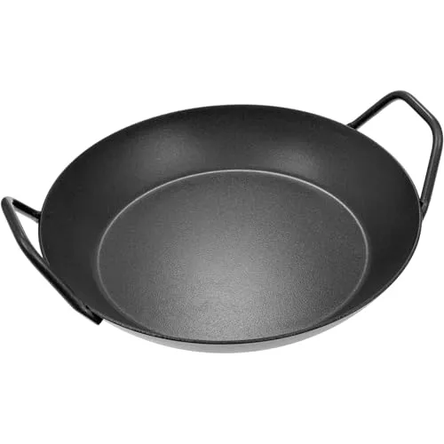 GRÄWE Eisenpfanne Eco Pro, Antihaft-Keramikbeschichtung, 400° C hitzebeständig, Servierpfanne, kein Einbrennen nötig, Ø 28 cm, hoher Rand, Pfanne aus Eisen, induktionsgeeignet