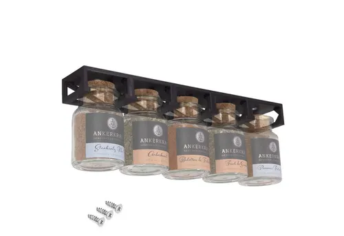 Mobilefox Gewürzregal Gewürzregal Unterschrank Schrankhalter für 5 Ankerkraut Korkengläser
