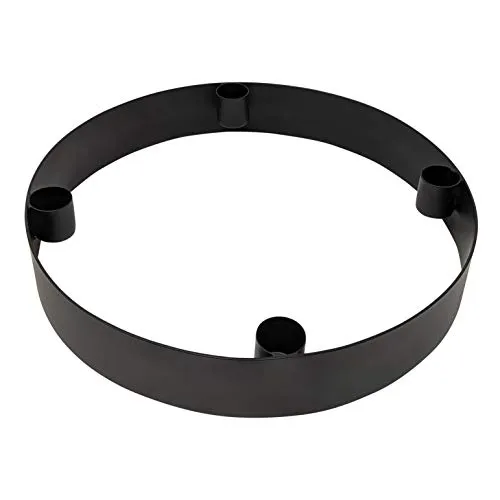 LaLe Living Adventskranz, Schwarz, Metall, 25x4x25 cm in schwarz von LaLe Living