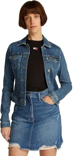 Damen Jeansjacke VIVIANNE L von Tommy Jeans - Funktionsjacken mit figurbetonter Silhouette, schönen Details und klassischer Waschung für einen zeitlosen Look.