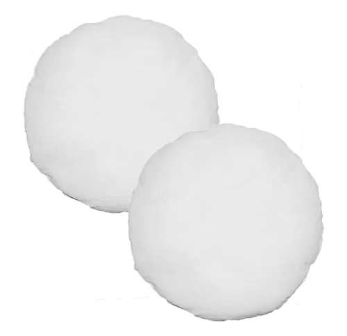 Haus und Deko 2er Pack Füllkissen 50 cm rund Microfaser Kissenfüllung Kopfkissen Dekokissen Sofakissen Kissen Wohnzimmer Schlafzimmer