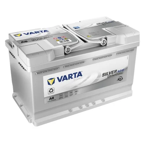 VARTA Silver Dynamic AGM Batterie A6 - 12V 80Ah 800A, optimale Leistung für Start-Stopp- und xEV-Fahrzeuge, langlebig und effizient