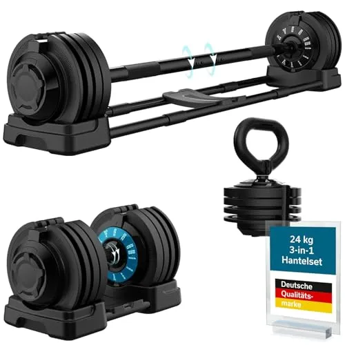 Skandika Paino Hantel-Set verstellbar, 3-in-1 für Zuhause von Skandika
