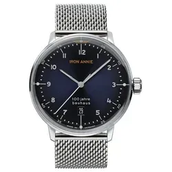 Iron Annie Herren Uhr 5046M-3 - Elegante Armbanduhr mit blauem Ziffernblatt, wasserdicht bis 5 bar und klassischem Edelstahl-Gehäuse. Ideal für stilbewusste Herren.