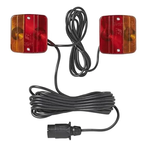ProPlus 330418 Rückleuchtenset - Rücklicht-Komplettset mit Magnetfuß, 4 Funktionen und einfacher Montage – ideal für Notfälle bei defekten Anhängerleuchten.