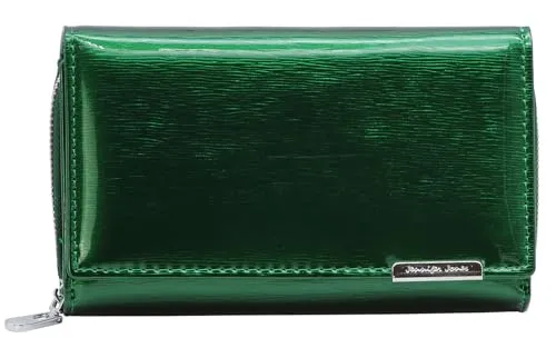 Jennifer Jones - Große Echt-Leder Damen Geldbörse - Modisches Lack-Leder mit RFID-Schutz - Damen-Geldbörsen aus hochwertigem Echt-Leder mit elegantem Lackfinish und RFID-Schutz für maximale Datensicherheit. Perfekt ausgestattet mit 12 Kartenfächern und mehr!