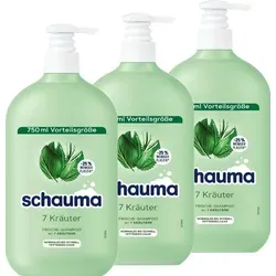 SCHAUMA Shampoo 750 ml 7 Kräuter, 3x 750 ml von Schwarzkopf