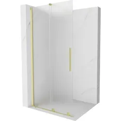 Mexen Velar Duschwand ausziehbar 110 x 200 cm in gebürstetem Gold
