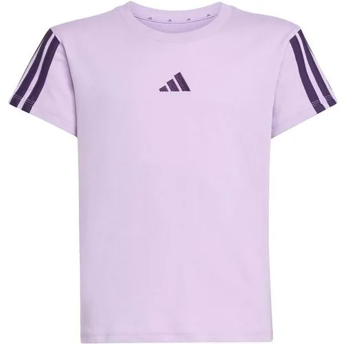 adidas Mädchen Essentials T-Shirt, Powder Plum/Aurora Plum, 7-8 Years