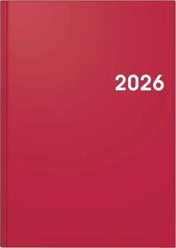 BRUNNEN Buchkalender Mod. 795 '26 | A5, Kunststoff, rot