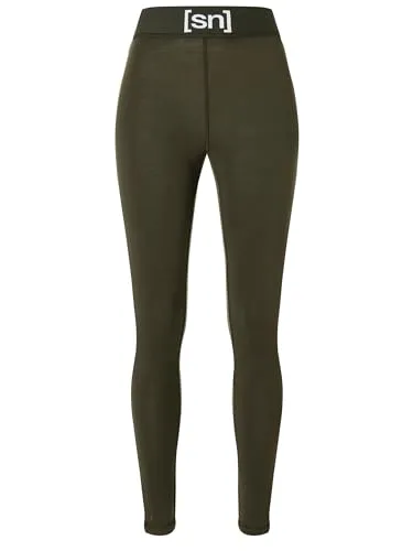 Super.Natural Damen Tundra175 Tights XL, oliv - Merino Unterwäsche, leichte Funktionsunterhose aus Merino-Wollmix, ideal für ganzjährigen Sport und optimalen Tragekomfort.