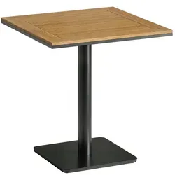 Outsunny Beistelltisch 70 x 70 cm – Wetterfester Gartentisch mit Holzoptik - Vielseitiger Gartentisch mit 30 kg Tragkraft, ideal für entspannte Momente oder ungezwungene Mahlzeiten. Wetterbeständig und leicht zu reinigen, perfekt für Terrasse, Balkon oder Garten.