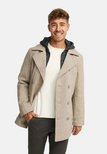 Indicode Herren Cliff Kurzmantel mit Stehkragen – Wollmantel in Greige, Größe L - Stylischer Herrenmantel mit Stehkragen und zwei praktischen Taschen. Der mittelschwere Stoff sorgt für angenehmen Tragekomfort. Ideal für moderne Looks im Alltag.